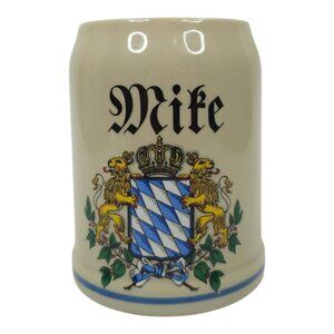 Keramik Jung Stoneware Beer Stein Mug 0.5L Coat Of Arms Bavaria Germany Lions